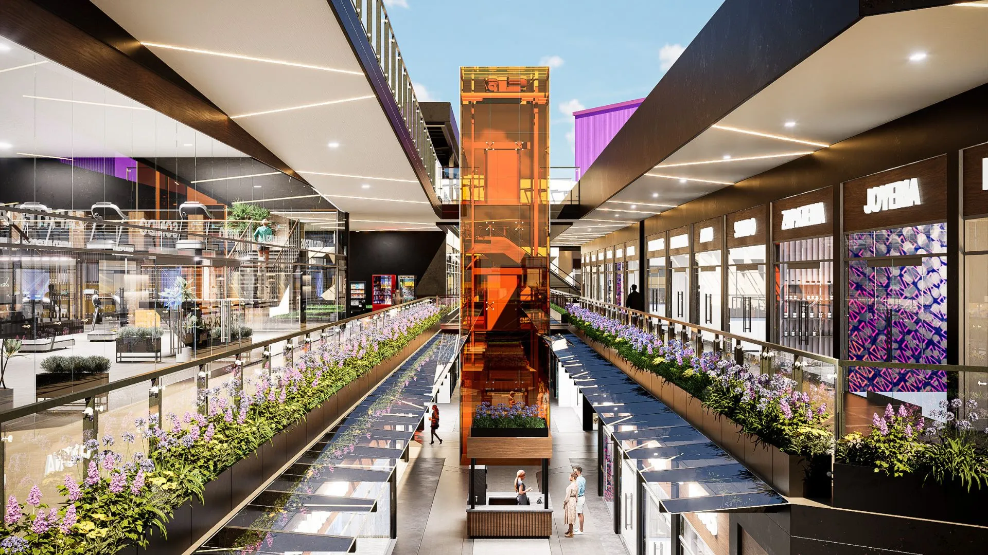 Área de compras del centro comercial